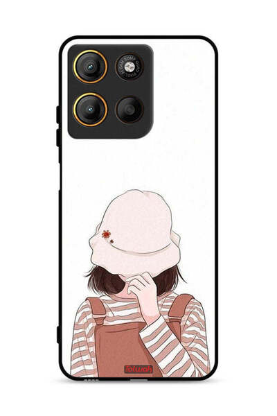 Tolwak غطاء حماية لهاتف موتورولا موتو جي 15، يُخفي الوجه بالقبعة