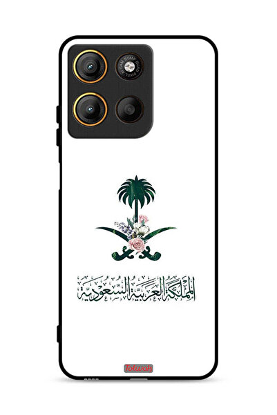 Tolwak غطاء حماية لهاتف موتورولا موتو جي 15 - علامة زهور المملكة العربية السع...