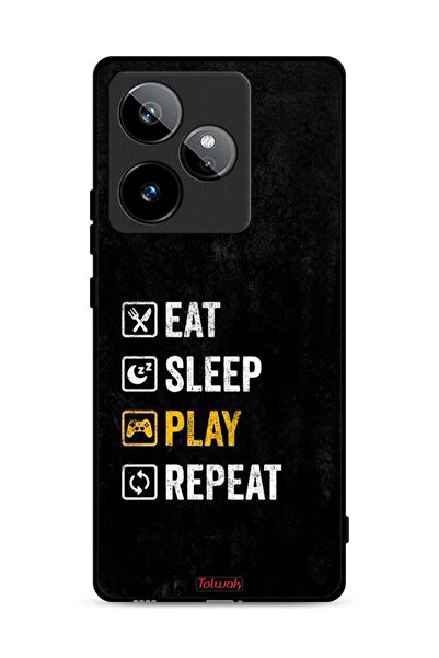 Tolwak غطاء حماية لهاتف Realme GT 7 5G، تناول الطعام، النوم، اللعب، التكرار