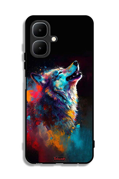 Tolwak غطاء حماية لهاتف إنفينيكس سمارت 10 بطبعة ذئب ملونة