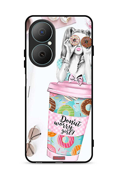 Tolwak غطاء حماية لهاتف هواوي نوفا Y73 بتصميم فتاة القلق دونات