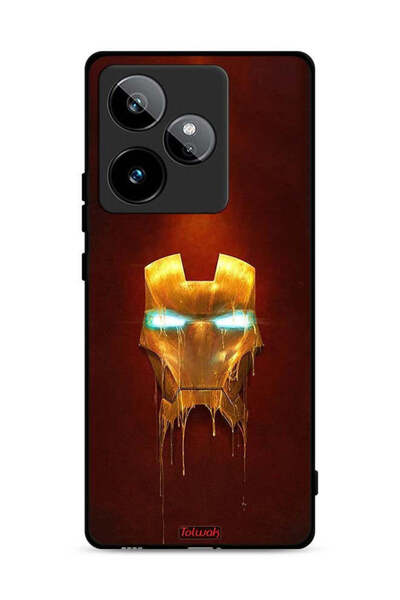 Tolwak غطاء حماية لهاتف Realme GT 7T 5G بطبعة Iron Man Marvel Comics
