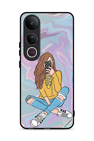 Covernex غطاء حماية فيفو V50 لايت مع صورة فتاة تلتقطها