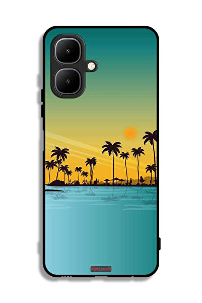 Tolwak غطاء حماية لهاتف Tecno Pop 10 بتصميم فن تجريدي