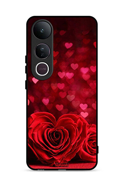 Tolwak غطاء حماية فيفو V50 لايت بتصميم زهور على شكل قلب وفن تجريدي