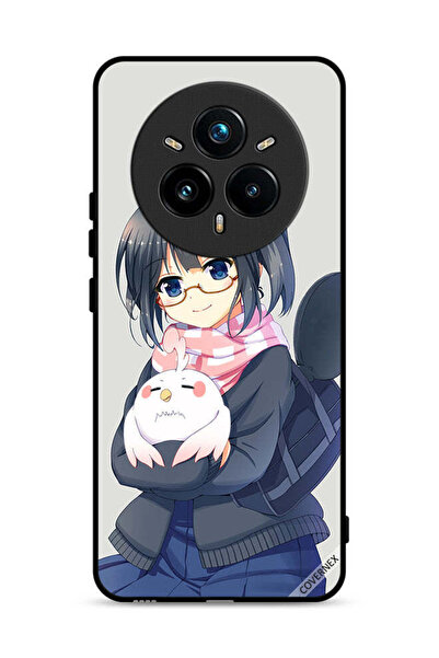 Covernex غطاء حماية لهاتف Realme 14 Pro 5G، رسم فتاة تحمل حيوانًا أليفًا