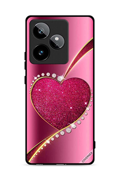 Covernex غطاء حماية لهاتف Realme GT 7T 5G بتصميم قلب لامع من الألماس