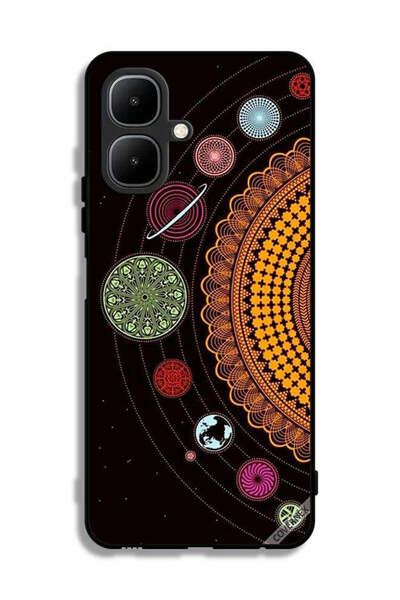 Covernex غطاء حماية لهاتف تكنو بوب 10 بتصميم ماندالا للنظام الشمسي