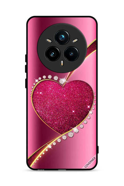Covernex غطاء حماية لهاتف Realme 14 Pro Plus 5G بتصميم قلب لامع من الألماس