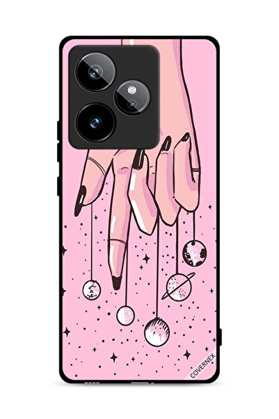 Covernex غطاء حماية لهاتف Realme GT 7T 5G مزين برسومات كواكب معلقة على الأصابع