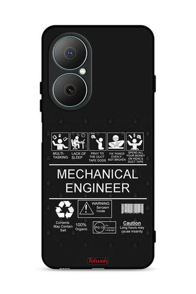 Tolwak غطاء حماية لهاتف هواوي نوفا Y73 - ملصق مهندس ميكانيكي