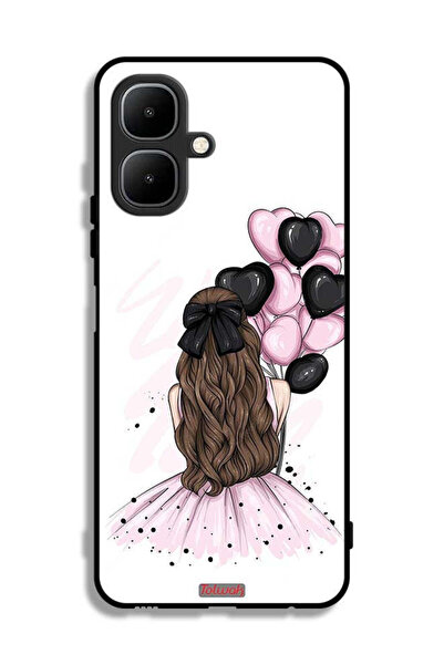 Tolwak غطاء حماية لهاتف تكنو بوب 10 بتصميم فتاة تحمل بالونات