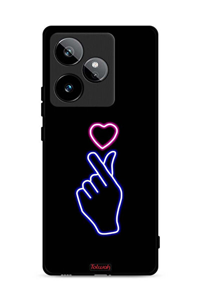 Tolwak غطاء حماية لهاتف Realme GT 7 5G برسومات قلب سناب