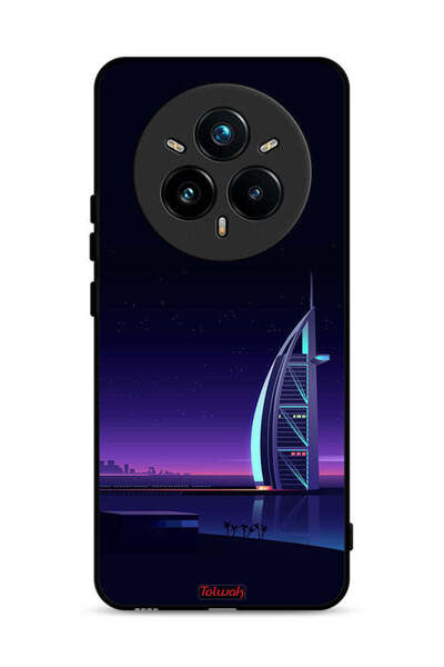 Tolwak غطاء حماية لجهاز Realme 14 Pro 5G برسومات برج العرب الرقمية