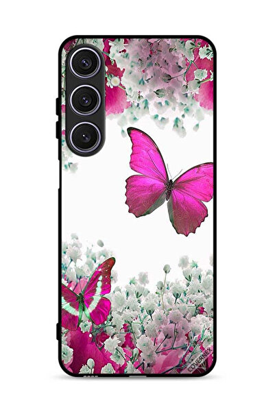 Covernex غطاء حماية لهاتف سامسونج جالكسي A17 برسومات فراشات جميلة وورود صغيرة