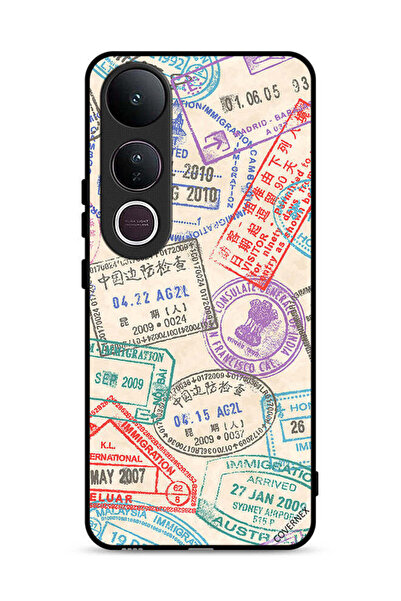 Covernex غطاء حماية لهاتف Vivo V50 Lite بنقشة طوابع السفر