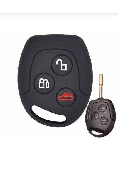 GMA KEYS Husă pentru chei din silicon fără sunet pentru Ford Fiesta Mondeo Focus Transit Fusion cu 3 butoane PRODUS LEGENDAR