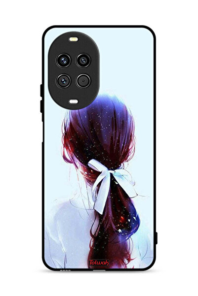 Tolwak غطاء حماية لهاتف هواوي نوفا 14 برو 5G، ربطة شعر مع رباط شعر، فن فتاة