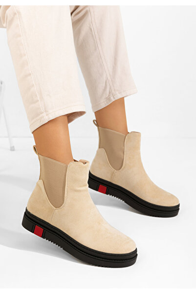B T Shoes Béžové dámské kotníková obuv Samera