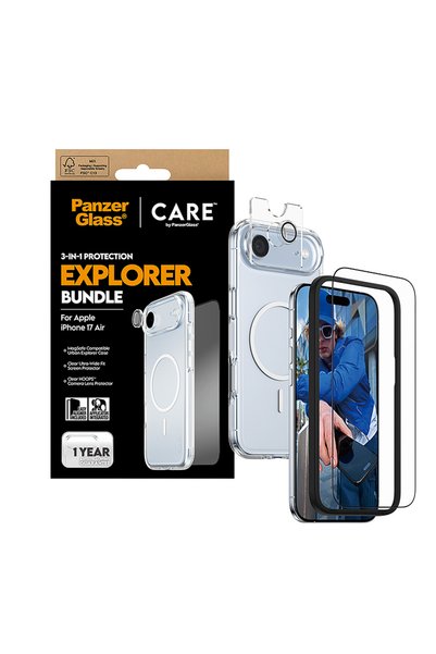 Panzer Glass CARE Protection Package 3-in-1 Flagship Explorer iPhone 17 Air - Clear