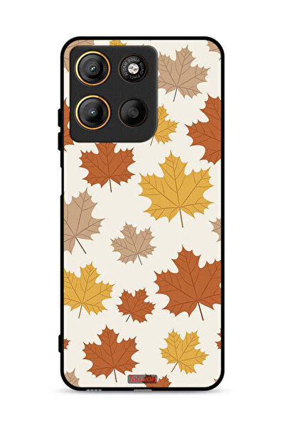 Tolwak غطاء حماية لهاتف موتورولا موتو جي 15 بنقشة أوراق الخريف