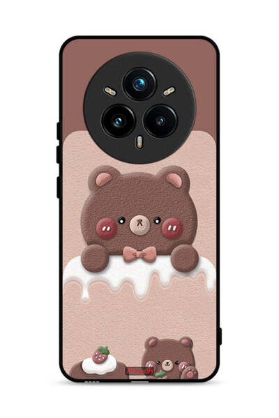 Tolwak غطاء حماية لهاتف Realme 14 Pro 5G بتصميم دب الفراولة