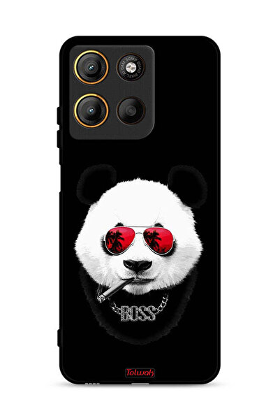 Tolwak غطاء حماية لهاتف موتورولا موتو جي 15 بتصميم بوس باندا