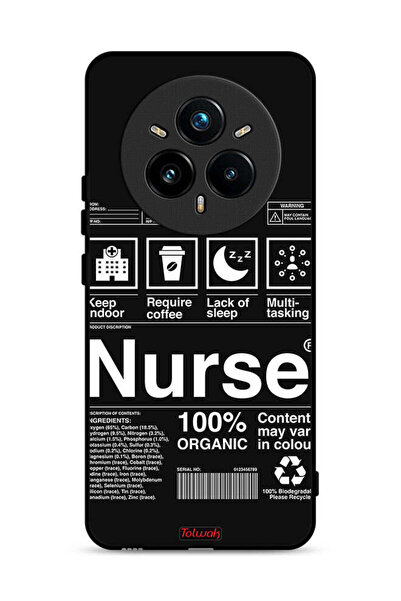 Tolwak غطاء حماية لهاتف Realme 14 Pro 5G بملصق ممرضة