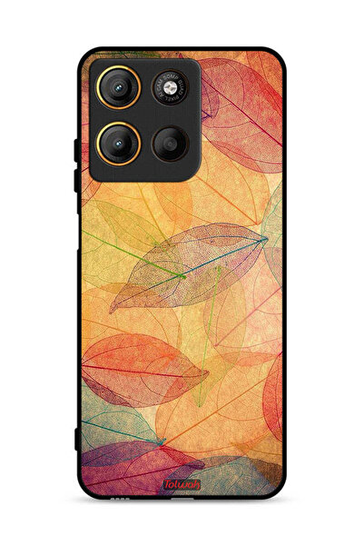 Tolwak غطاء حماية لهاتف موتورولا موتو جي 15 بطبعة أوراق فنية رقمية تجريدية