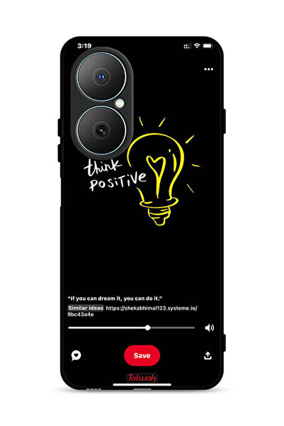 Tolwak غطاء حماية لهاتف هواوي نوفا Y73 - فكر بإيجابية
