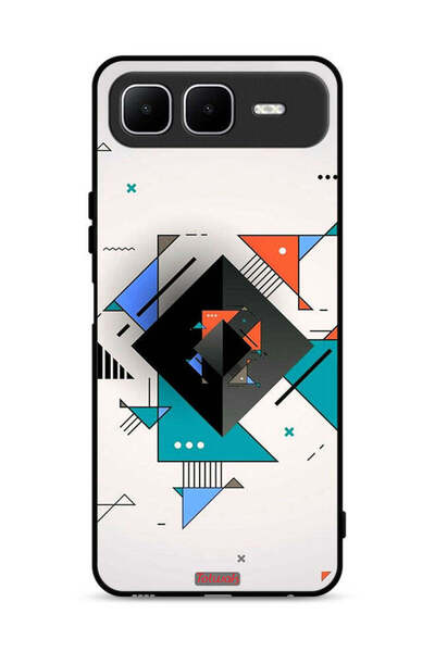 Tolwak غطاء حماية لهاتف إنفينيكس سمارت 10 بلس بأشكال مربعة ومثلثة ونمط تجريدي