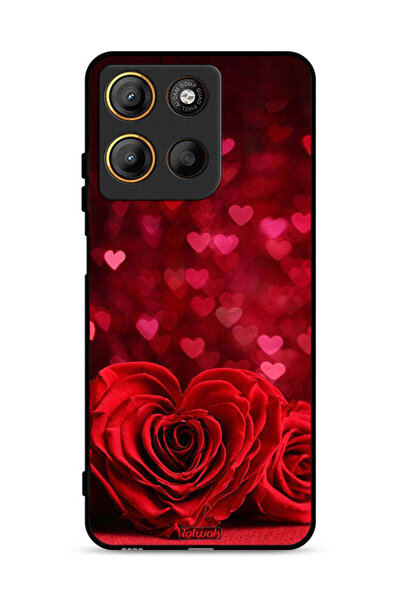 Tolwak غطاء حماية موتورولا موتو جي 15 بتصميم زهور على شكل قلب وفن تجريدي