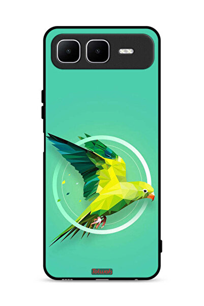 Tolwak غطاء حماية لهاتف إنفينيكس سمارت ١٠ بلس بطبعة فن تجريدي ببغاء