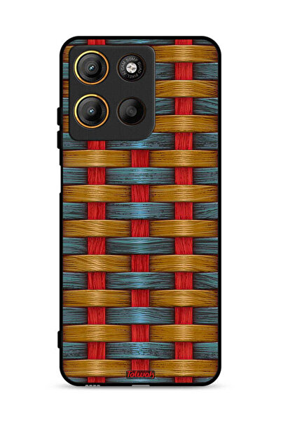 Tolwak غطاء حماية لهاتف موتورولا موتو جي 15 بنمط فني وشرائط