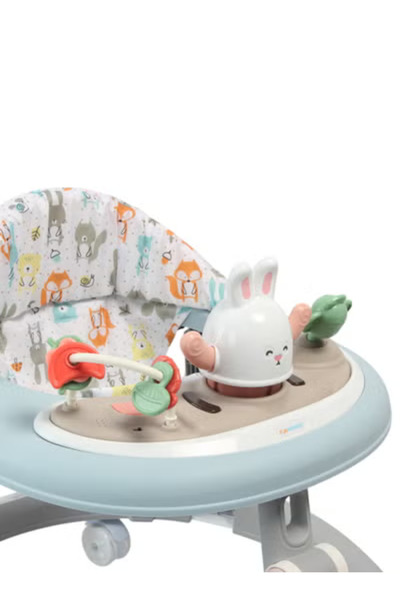 Fun Moment Adjustable Height Foldable Baby Walker 6-18 Months Grey/Blue