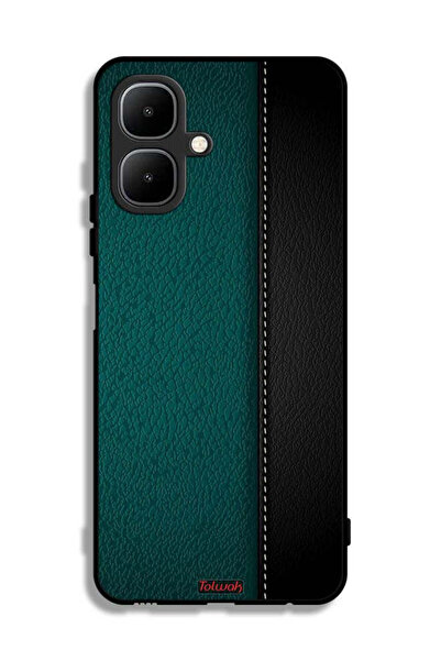 Tolwak غطاء حماية جلدي بنقشة جلد لهاتف Infinix Smart 10