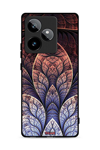 Tolwak غطاء حماية لهاتف Realme GT 7 5G بتصميم تجريدي زهري فركتالي