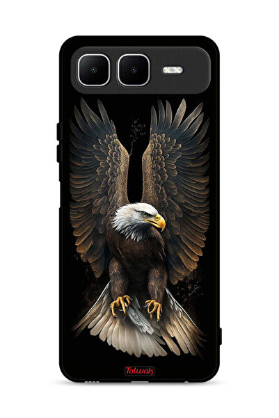 Tolwak غطاء حماية لهاتف إنفينيكس سمارت 10 بلس بأجنحة نسر منتشرة