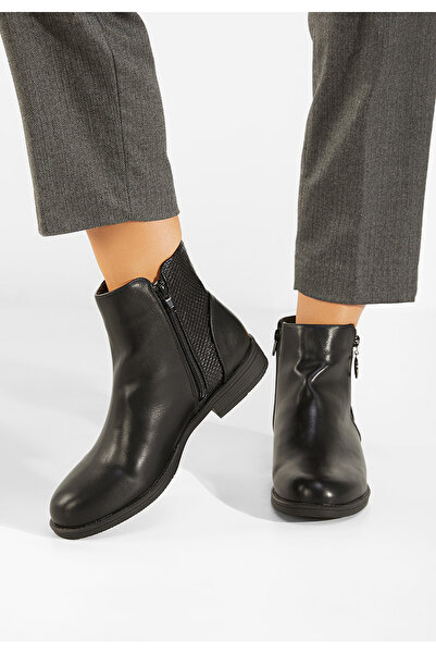 B T Shoes černé dámské kotníkové boty Derena