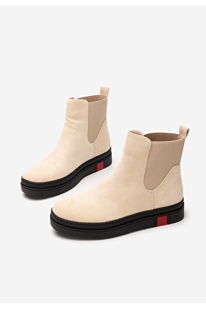 B T Shoes Béžové dámské kotníková obuv Samera