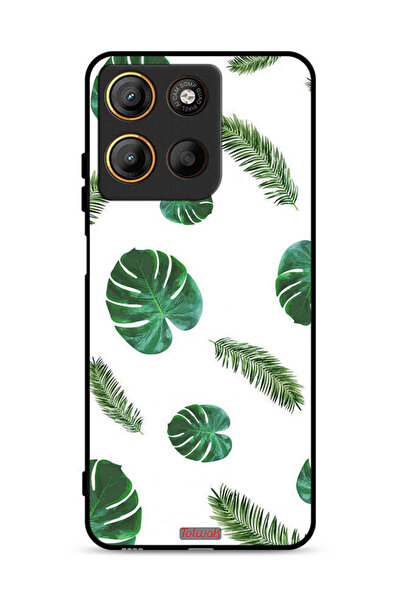 Tolwak غطاء حماية لهاتف موتورولا موتو جي 15 بنقشة ريش فنية