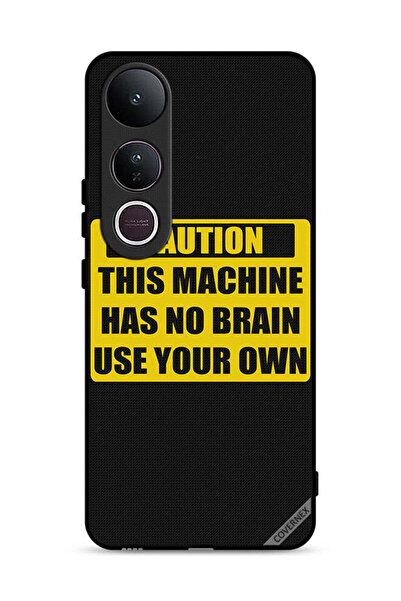 Covernex غطاء حماية لهاتف Vivo V50 Lite تحذير: هذا الجهاز لا يحتوي على دماغ استخدمه بنفسك