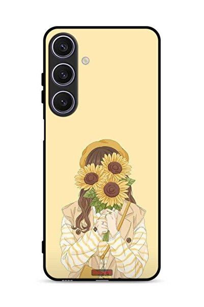 Tolwak غطاء حماية لهاتف سامسونج جالاكسي A17 بنقشة عباد الشمس وإخفاء الوجه