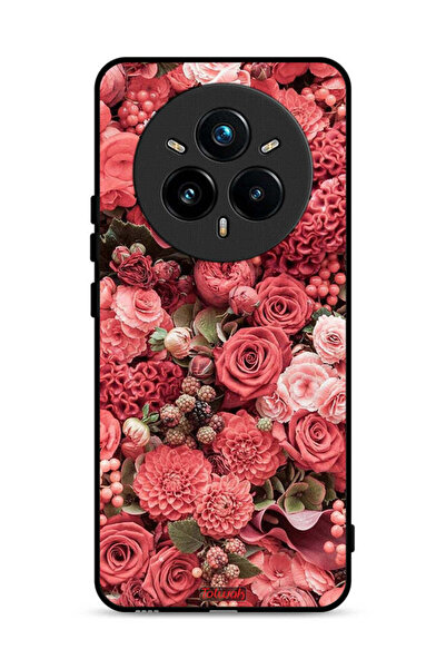 Tolwak غطاء حماية لهاتف Realme 14 Pro Plus 5G بلون الخوخ والورود