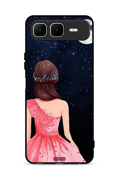 Tolwak غطاء حماية لهاتف إنفينيكس سمارت 10 بلس برسومات فتاة وقمر