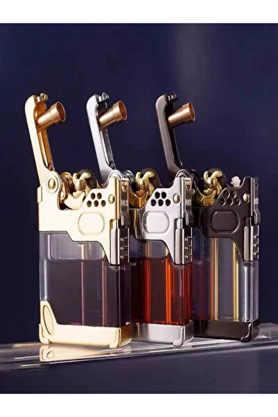 HK GİFT SHOP Z 833 Şeffaf Tank Metal Gazyağı Çakmağı