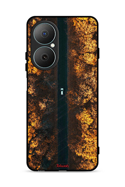 Tolwak غطاء حماية لهاتف هواوي نوفا Y73 بتصميم طريق في أشجار الخريف