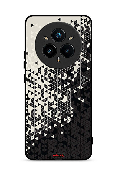 Tolwak غطاء حماية لهاتف Realme 14 Pro 5G بنمط مثلث فني رقمي