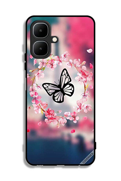 Covernex غطاء حماية لهاتف إنفينيكس سمارت 10 بتصميم فراشة وحلقة زهور