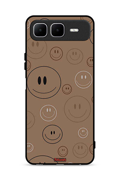 Tolwak غطاء حماية لهاتف إنفينيكس سمارت ١٠ بلس بنقشة وجوه مبتسمة